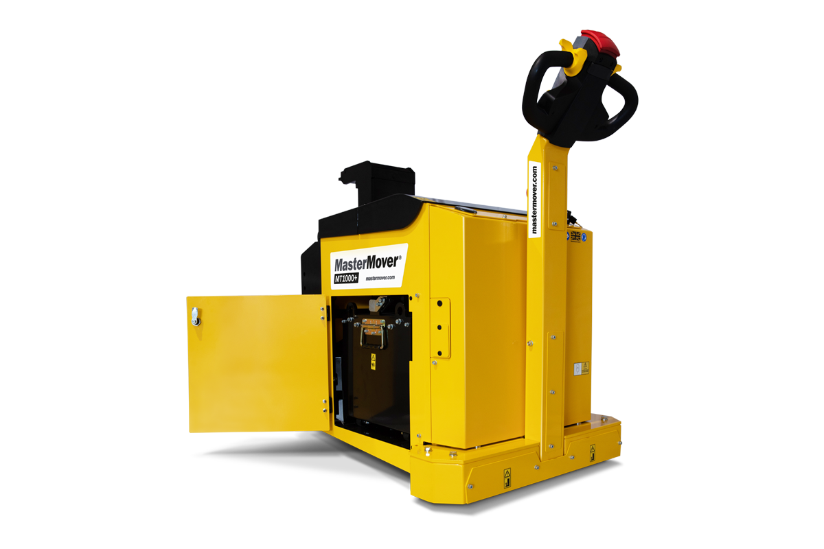 Geöffnetes Batteriefach des MasterMover MasterTug MT1000+